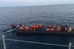 Ege Denizi'nde 37 göçmen yakalandı
