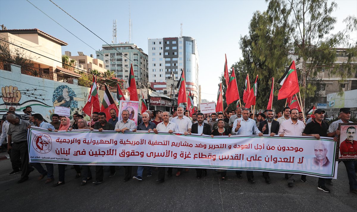 Gazze'de İsrail hapishanelerindeki Filistinli tutuklular için destek gösterisi