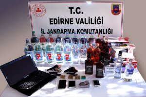 Yunanistan'dan Keşan'a 42 litre kaçak içki kaçırıldı