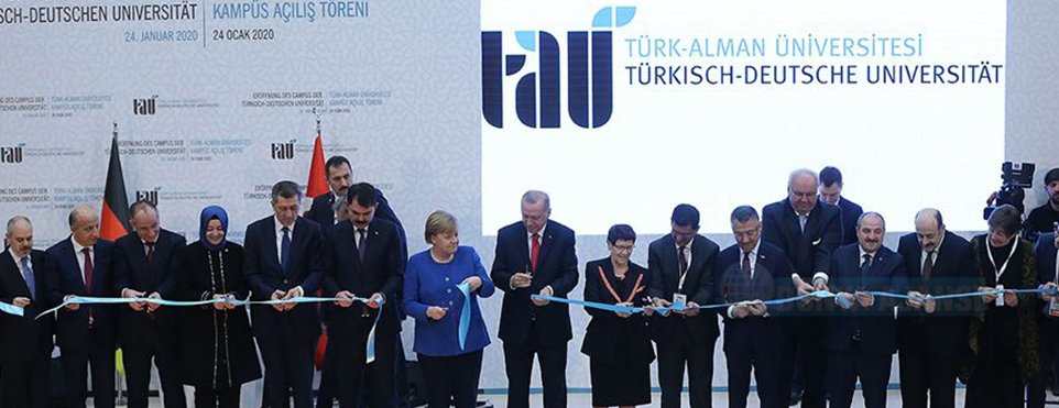 Erdoğan ve Merkel Türk-Alman Üniversitesi'nin açılış törenine katıldı