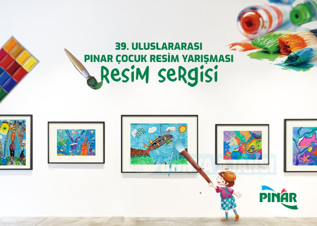 39. Uluslararası Pınar Çocuk Resim Yarışması’nda ödül alan eserler sergileniyor