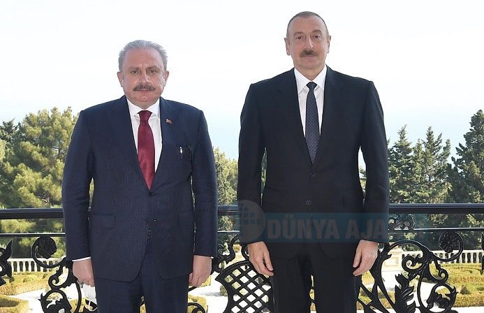 Cumhurbaşkanı Aliyev TBMM Başkanı Mustaf Şentop’u kabul etti