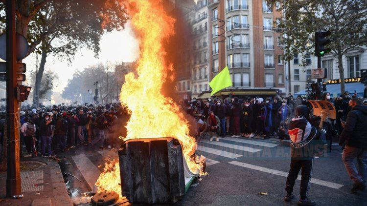 Gazeteciler örgütü, Fransa'daki gösterilerde polis şiddetini kınadı