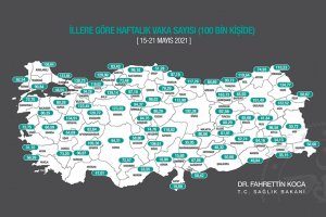 Bakan Koca, Türkiy'de il bazlı virüs vaka sayılarını açıkladı