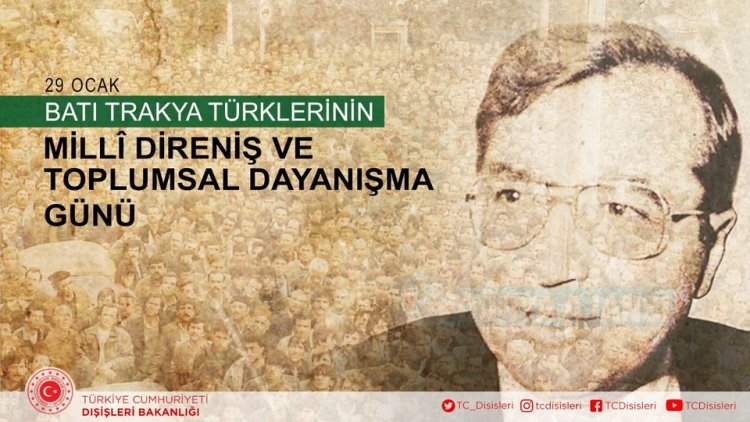  Dışişleri Bakanlığı'ndan 'Batı Trakya Türklerine' destek mesajı